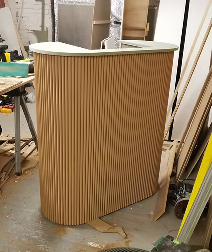 Rippled effect reception desk