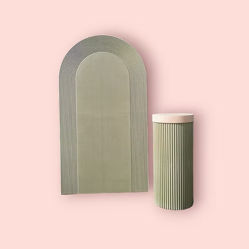 Edged rippled board + rippled plinth set