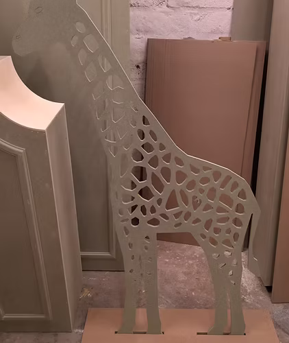 Giraffe stencil cut