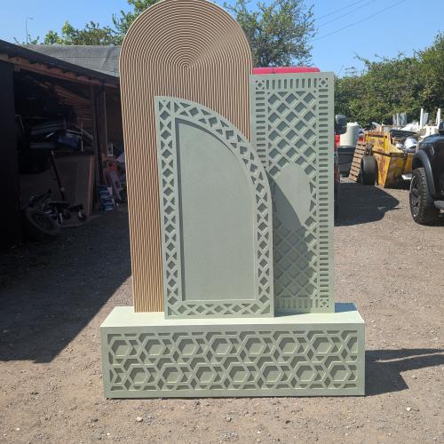 Welcome sign /set of 3 board\ patterned