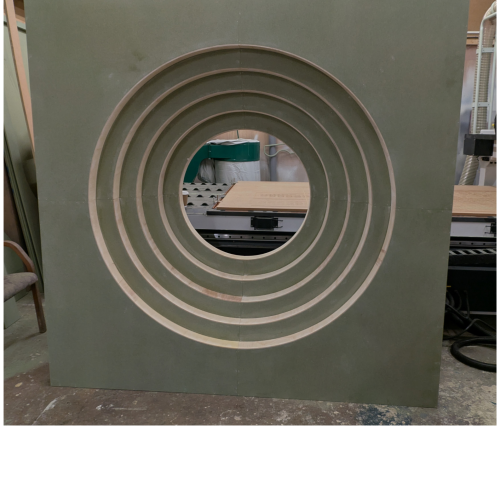 3D rectangle with 5 layer circle